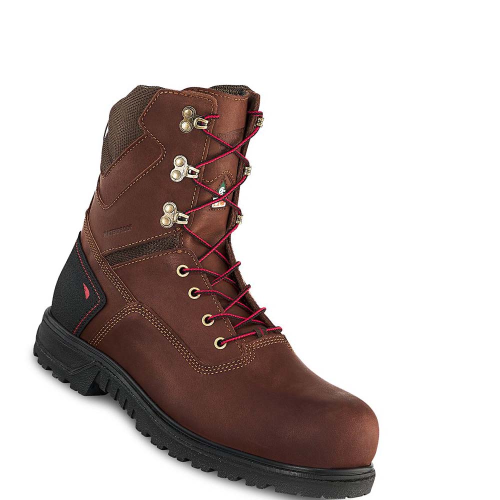 Red Wing Brnr XP 8-inch CSA Safety Toe Men\'s Waterproof Boots Burgundy | ZA 60TCE